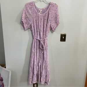Matilda Jane Enchanted Garden Floral midi Dress in Lavender large